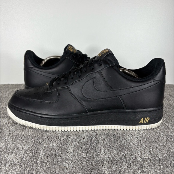 Nike Air Force 1 Low Crest Logo Black Sneakers AA4083-014 Men's Size 11